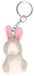 Nature Planet Sleutelhanger konijn/haas - 8x - Pluche knuffel sleutelhanger - 6 cm - speelgoed dieren sleutelhangers