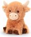 Keel Toys Pluche Koe Met Hoorns Knuffeldier - Bruin - Zittend - 25 cm