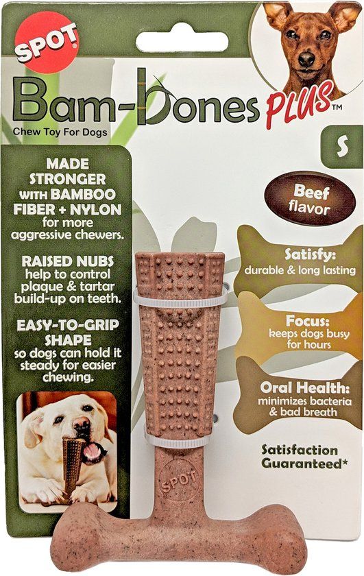Spot Bam-Bones Easy Grip Beef - Veilig Hondenkauwbot - Small