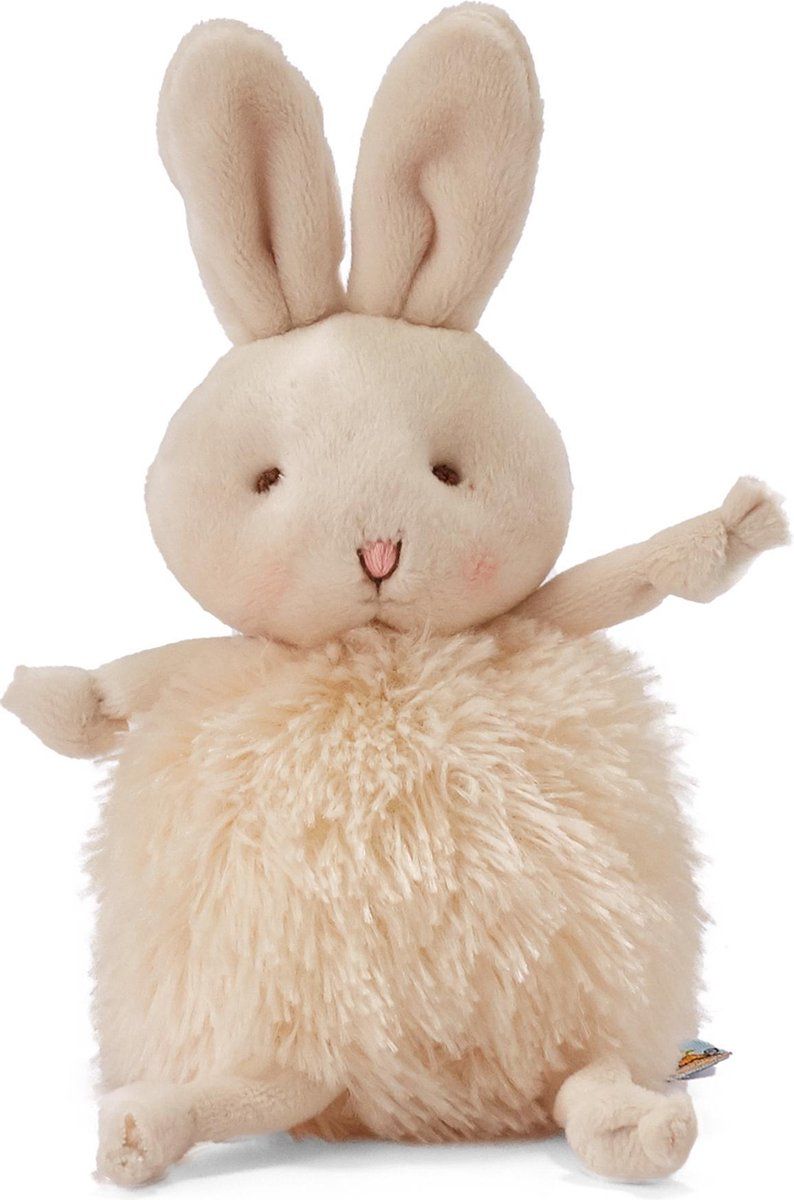 Bunnies By The Bay Roly Poly Knuffel Konijn - 13 cm - Crème