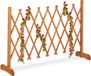 Merkloos / Sans marque Relaxdays plantenklimrek uitschuifbaar tot 180 cm, staande plantensteun, klimplanten trellis, voor de tuin, hout, oranje