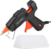 TACKLIFE GGO20AC, Mini pistolet à colle, 20W 50 bâtons de colle EVA, gâchette flexible Protection contre la surchauffe Haute température, Réchauffement rapide, Bricolage/réparation rapide