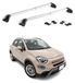 Fiat Barre de toit (barres transversales) pour Fiat 500X, années de modèle 2015-2026, aluminium, gris, avec certificat ABE