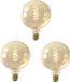 Calex Boîte 3x E27 Lampe globe LED Or | 3.8W 250Lm 2100K | 220-240V 821 G125 | Dimmable
