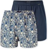 SCHIESSER Boxershorts Heren 2-Pack Geruit Katoen Assorti 5