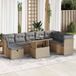 Maison Exclusive - Ensemble de meubles de jardin 9 pièces avec canapé et coussins, beige, en polyrotin