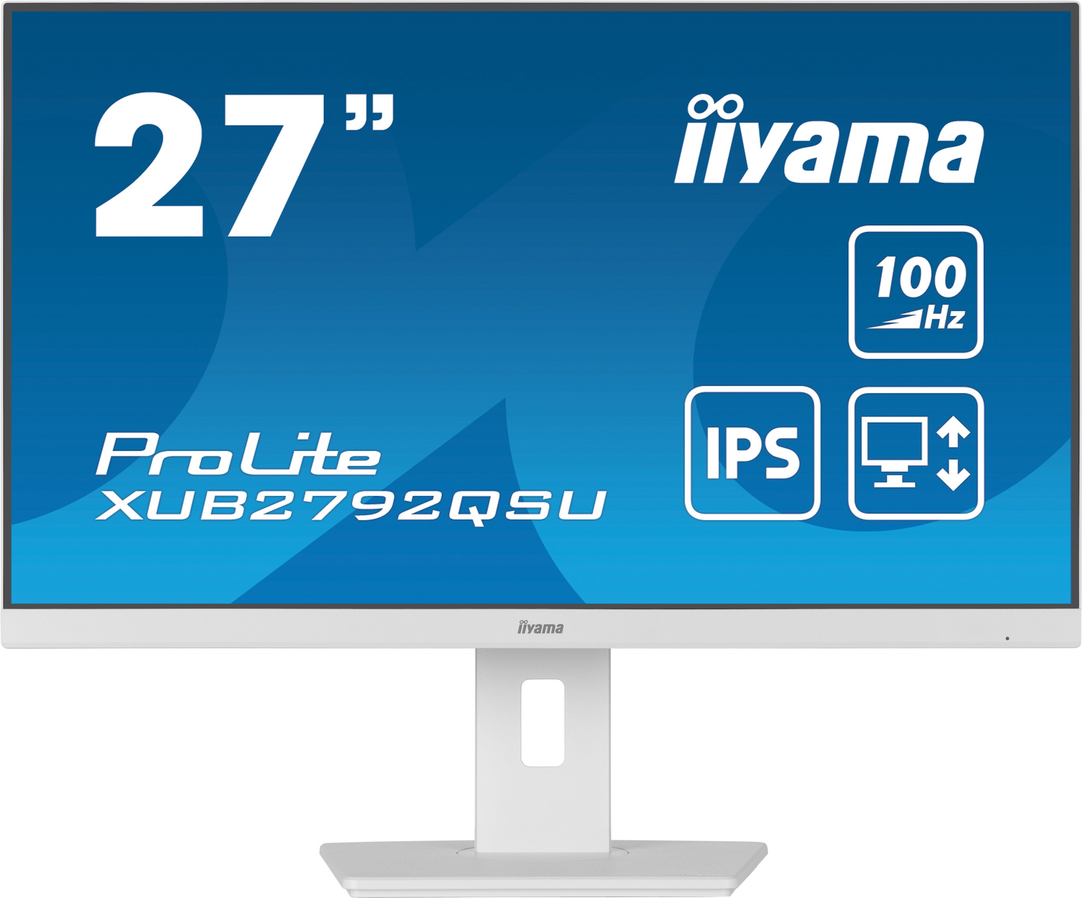 iiyama ProLite XUB2792QSU-W6 27" QHD IPS Monitor with USB Hub