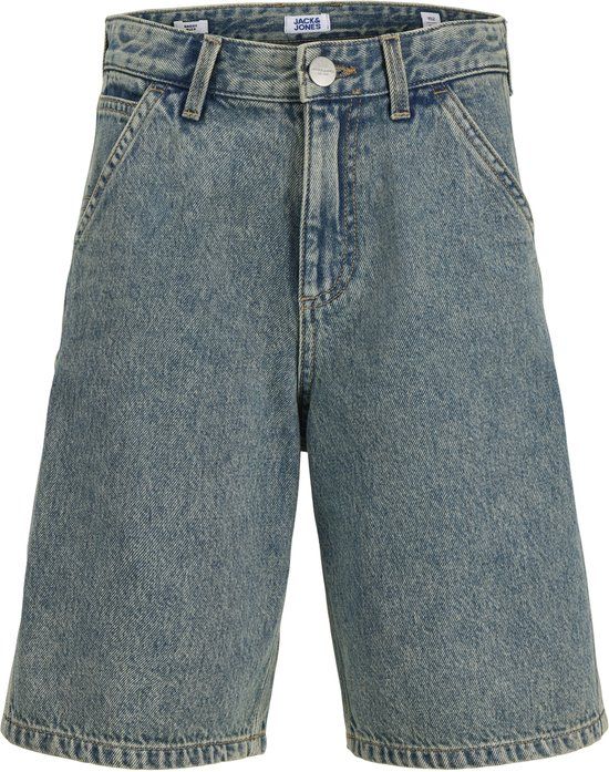 JACK&JONES Jongens Bermuda shorts JJIALEX JJCARPENTER SHORTS AKM 148 JNR Katoen Denim Blauw Maat 146