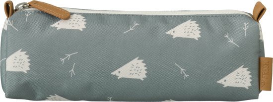 Fresk Etui Hedgehog - pennenzak - pencil case - groen - 22 x 6 x 7 cm - egel