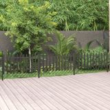 vidaXL Hek met palen 3 st 614x80 cm hkc
