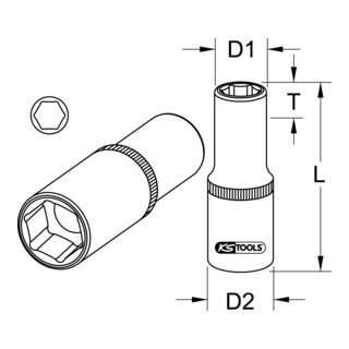 KS Tools KS Tools 1/2" CLASSIC inbus, lang, 11mm Aantal:1