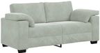 vidaXL Loveseat bank velours lichtgrijs 180x77x82 cm