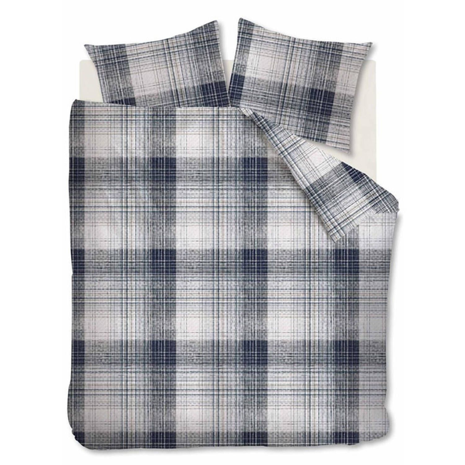 Beddinghouse Flanel Dekbedovertrek Filip - Grijs - 200x200/220 cm