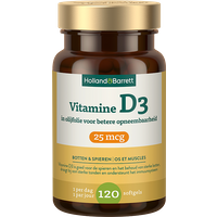 Holland & Barrett Vitamine D3 In Olijfolie 25mcg - 120 softgels