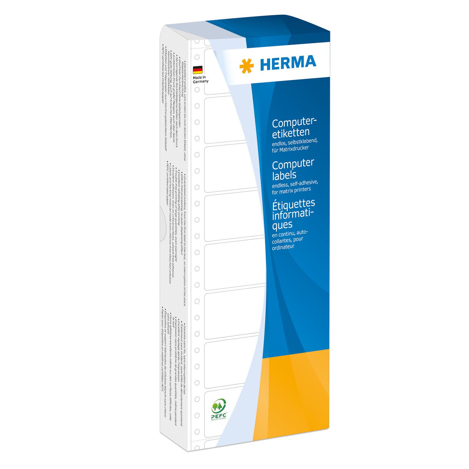 HERMA Computeretiketten eindloos 88.9x23 mm 1-banen 2000 St.