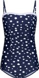 Pastunette Dames Tankini - White Dots - Blauw - Corrigerend - Maat 40