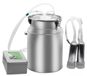 Machine à traire électrique pour vaches - 10 litres - Acier inoxydable - Arrêt automatique - Massage simulé - Portable - Argent