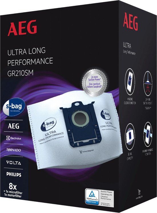 AEG S-Bag GR210SM - Stofzuigerzakken - 8 stuks