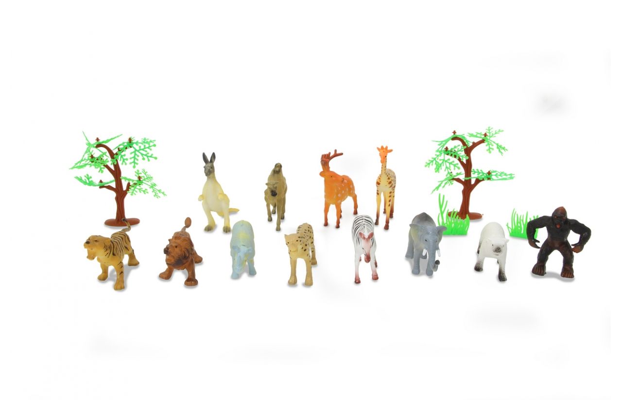 Jamara Wild Animals Set - 16 stuks - Kunststof - 3+ jaar