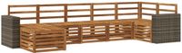 vidaXL Hoek loungeset 7-delig Naturel Acacia Hout