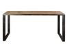 Table en métal et acacia naturel et noir 8 places
