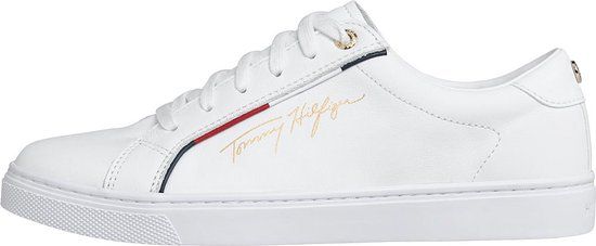 Tommy Hilfiger Signature Sneakers Wit Dames Maat 39 - Lage Sneakers - 2023 Collectie
