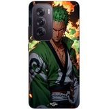 Maniacase Coque Pour Oppo Reno 12 pro 5G One piece Zoro manga anime 3D art