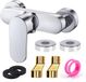 Unyqoos® Robinet de douche chromé à levier unique avec cartouche en céramique pour montage mural