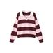 MANGO TEEN gestreepte polo - donkerrood/roze