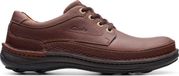 Clarks Nature Three Hommes Derbies, Marron Acajou Cuir