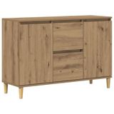 vidaXL Dressoir 102x35x70 cm bewerkt hout artisanaal eikenkleurig