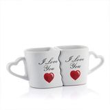 Out Of The Blue Kg I Love You Double Mok - Hartjes Mok - Keramiek - Romantisch Cadeau