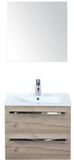 BES LED Seville Badmeubelset 60 cm - Craft Oak - Keramische Wastafel Wit Enjoy met Spiegel