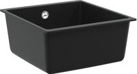 vidaXL Wasbak 80% kwarts en 20% hars 430 x 460 mm zwart