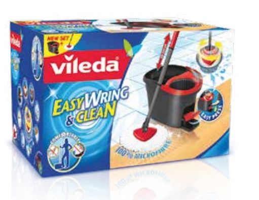 Vileda Easy Wring & Clean Mop - Grijs/Rood