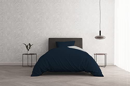 MB HOME ITALY Beddengoedset MB Home Supreme - donkerblauw/lichtgrijs - Frans bed