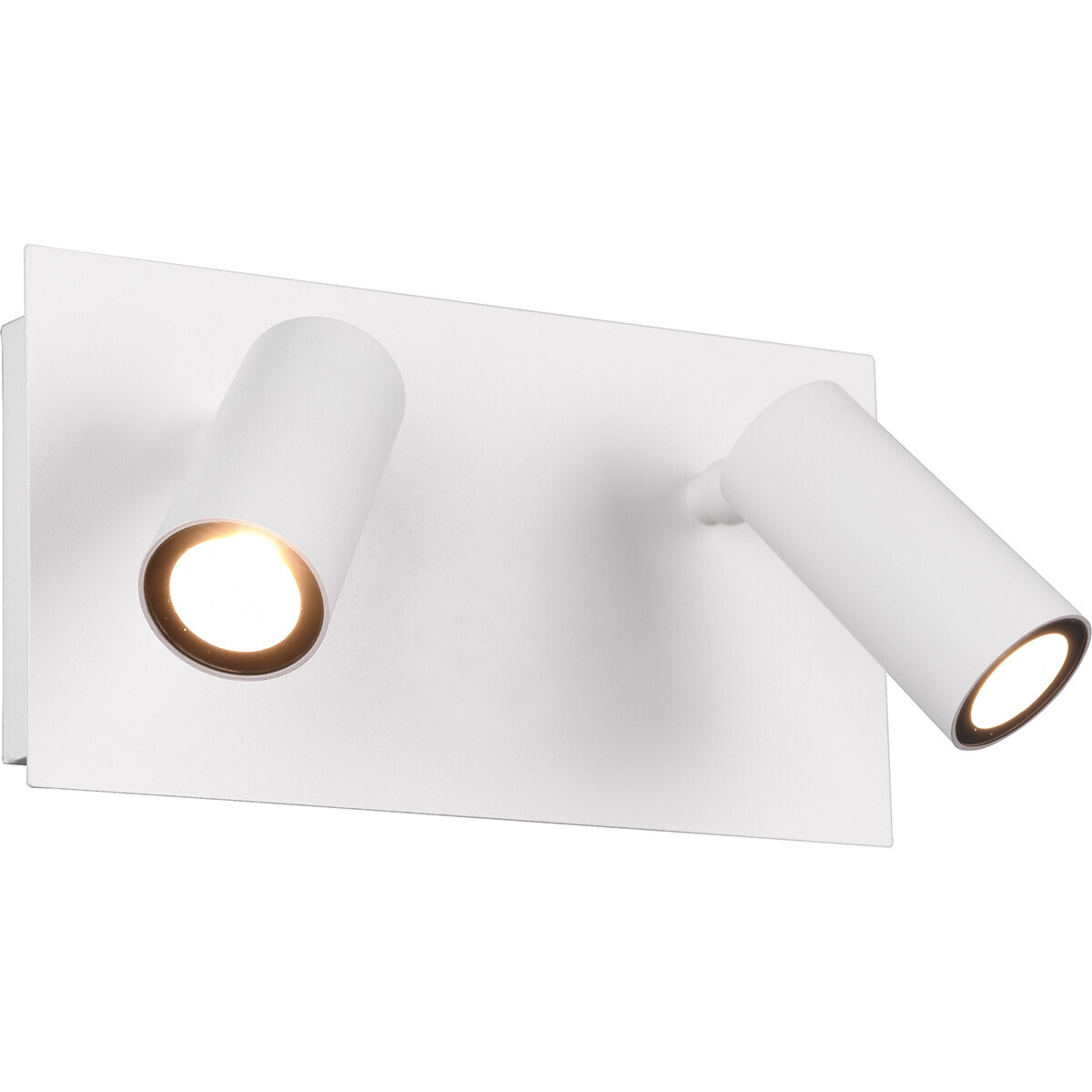 BES LED LED Tuinverlichting - Wandlamp Buitenlamp - Trion Sonei - 6W - Warm Wit 3000K - 2-lichts - Rechthoek - Mat Wit - Aluminium