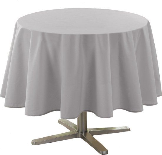 Rond Tafelzeil - Grijs - 180 cm - Polyester - Merkloos