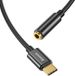Baseus - Mini Jack 3.5 mm (female) naar USB C (male) - Koptelefoon adapter - Zwart