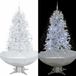 vidaXL Sapin de Noël enneigé avec pied parapluie 170 cm blanc
