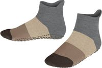 FALKE Colour Block Noppen op de zool katoen huissokken kinderen grijs - maat 27-30