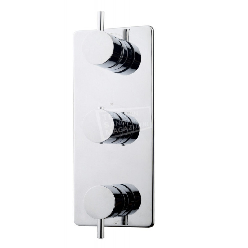 Praya Caral afbouwdeel thermostatisch 3 weg chroom 29.2511