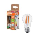 OSRAM LED-lamp in klassieke minibolvorm, met decoratieve LED-gloeidraad, energie-efficiëntieklasse A, E27, 1,2 W, 255 lm, 4000 K, koud wit. Zonder opwarming, 6-pack