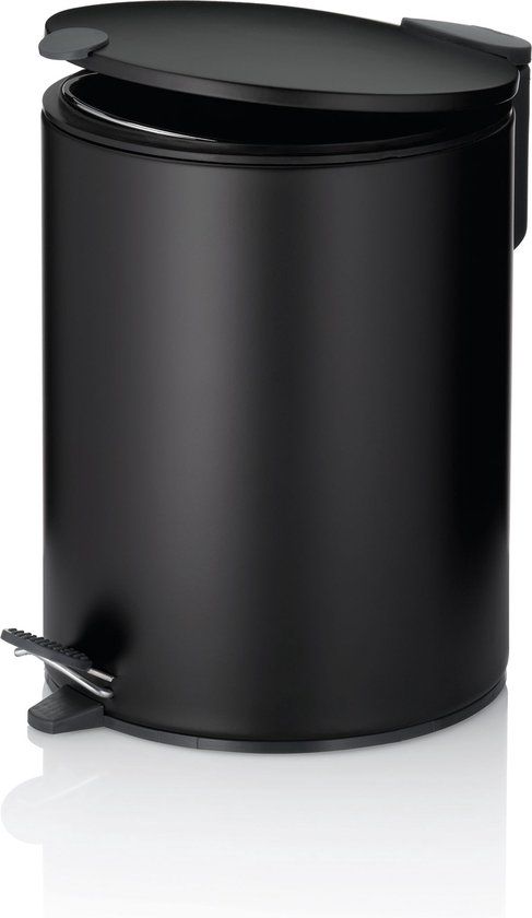 Kela Mats Pedaal Afvalemmer - 5 L - Zwart