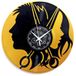 Instant Karma Klokken Instant Karma Vinyl Dubbele Disc Wandklok LP 33 Draait Haar Snijden Barber Barber Shop (Goud) Vintage Silent