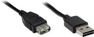 Alcasa USB A - USB A 3m M/M USB-kabel USB 2.0 Zwart