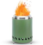 EdenOutdoor® Tafelhaard - Rookloze Tafelhaard - Rookloze Vuurkorf - Pellet & Hout - 19,5 x Ø14,5 CM - Groen