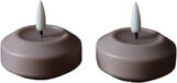 Deluxe Homeart bougies flottantes - Rose - 2 pièces