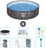 Bestway Rond Steel Pro MAX Zwembad - Houtprint - 427 x 107 cm