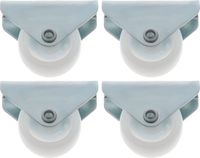 AMIG Bokwiel/Transportwiel - 10x - D30mm - Nylon - 45kg Draagvermogen - Wit